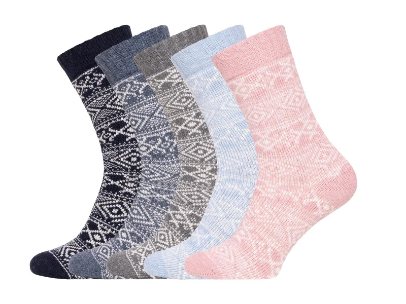 Ein Paar 45% Wollsocken s Norweger Design