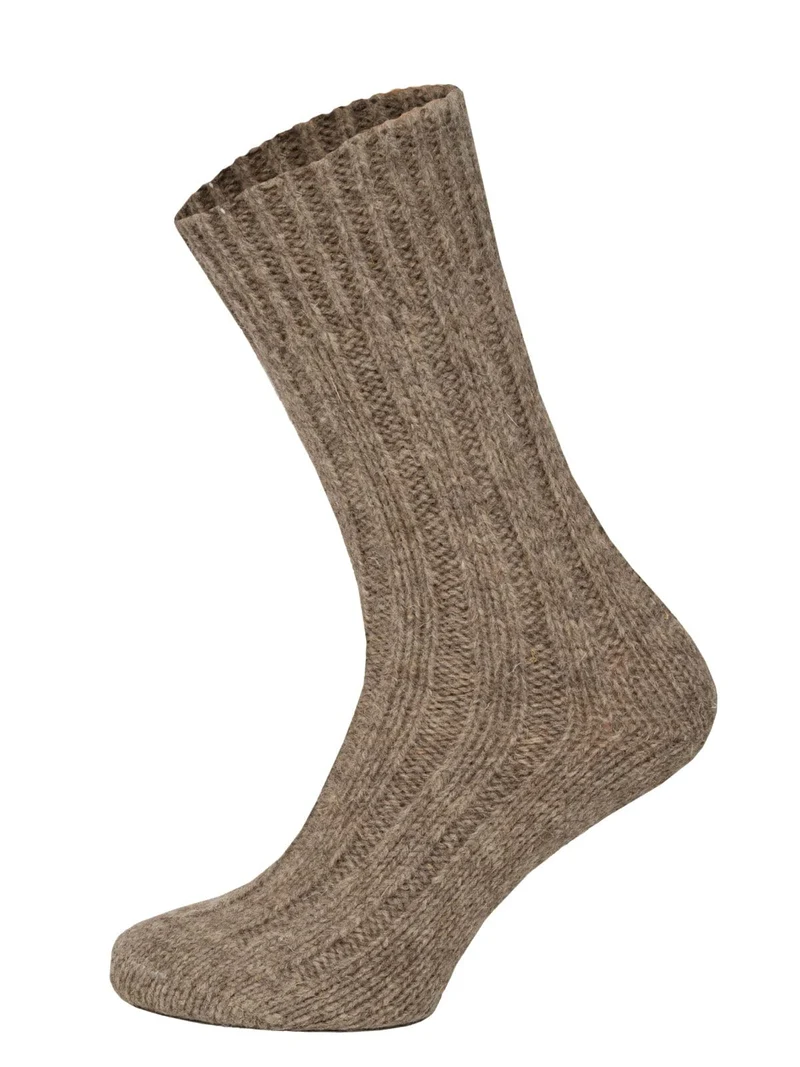 2 Paar 100% Wolle Schurwoll Socken Natur Warm