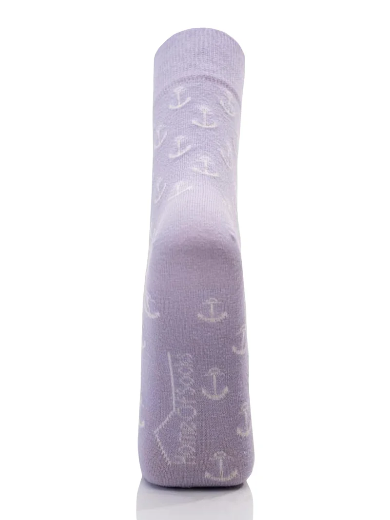 Ein Paar Maritime Baumwoll Socken mit Anker Motiv