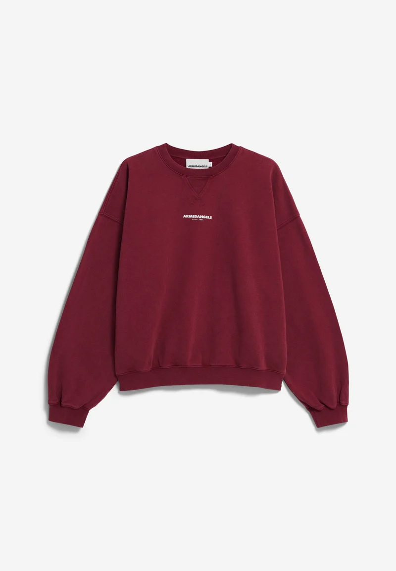 GMT DYE CREWNECK SWEATSHIRT | velvet red