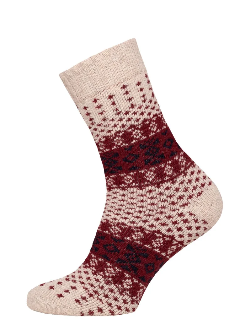 Ein Paar 45% Wollsocken Buntes s Design