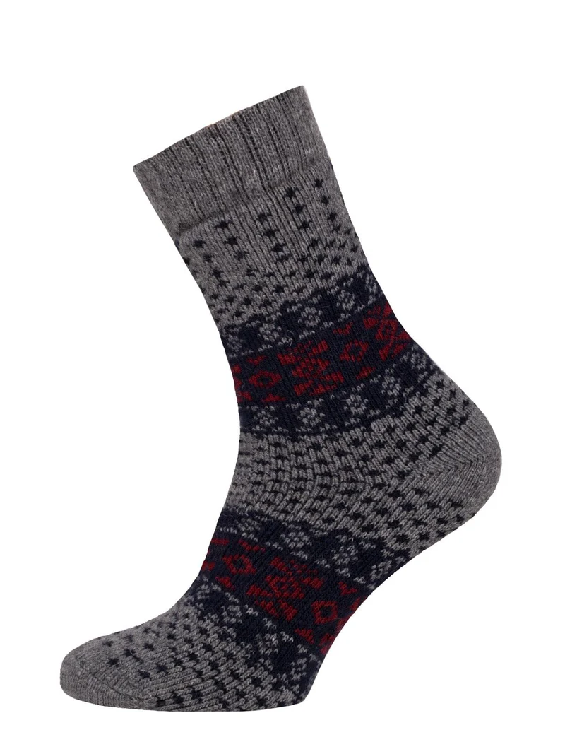 Ein Paar 45% Wollsocken Buntes s Design