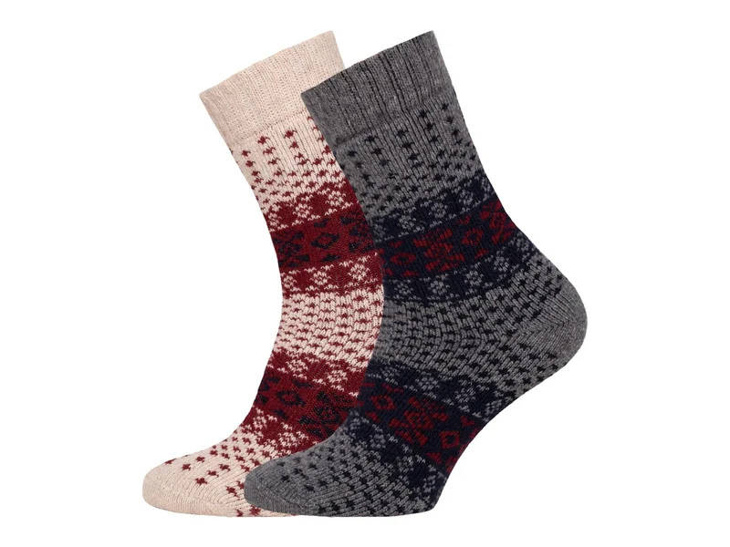 Ein Paar 45% Wollsocken Buntes s Design