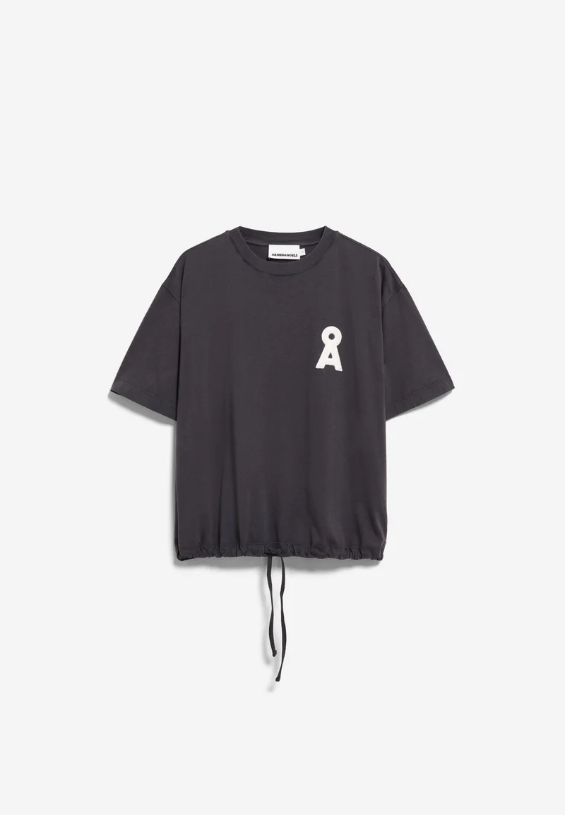 T-SHIRT MIT KORDELZUG | dark steel