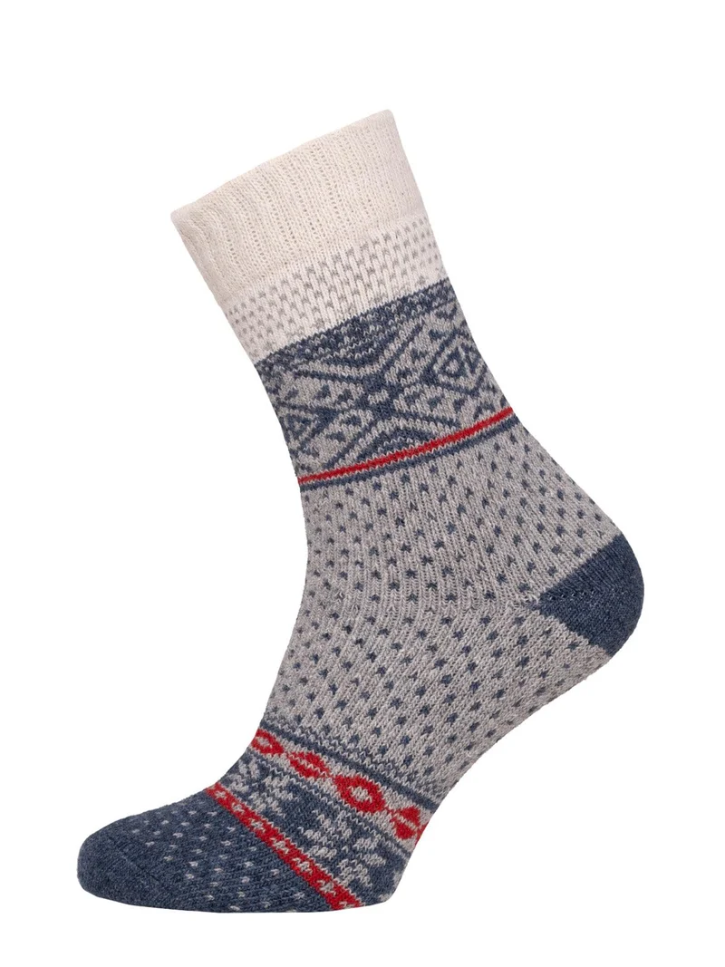Ein Paar 45% Wollsocken Buntes s Design