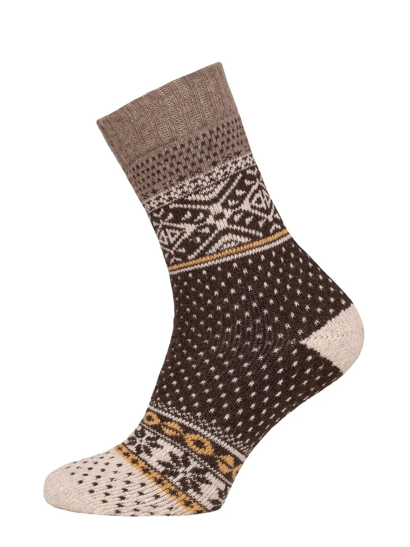 Ein Paar 45% Wollsocken Buntes s Design