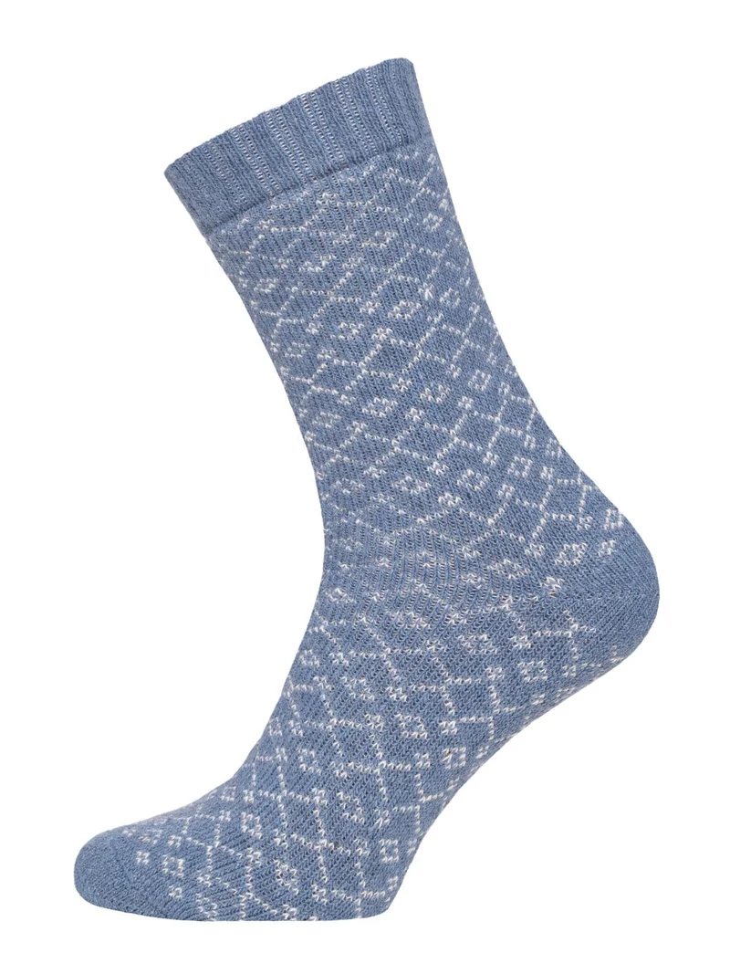 Ein Paar 45% Wollsocken Buntes s Design