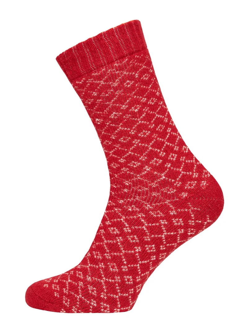 Ein Paar 45% Wollsocken Buntes s Design