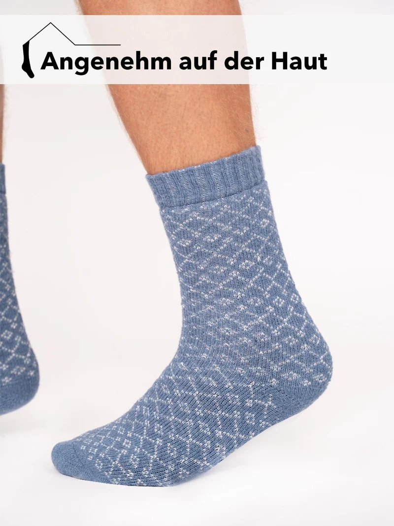 Ein Paar 45% Wollsocken Buntes s Design