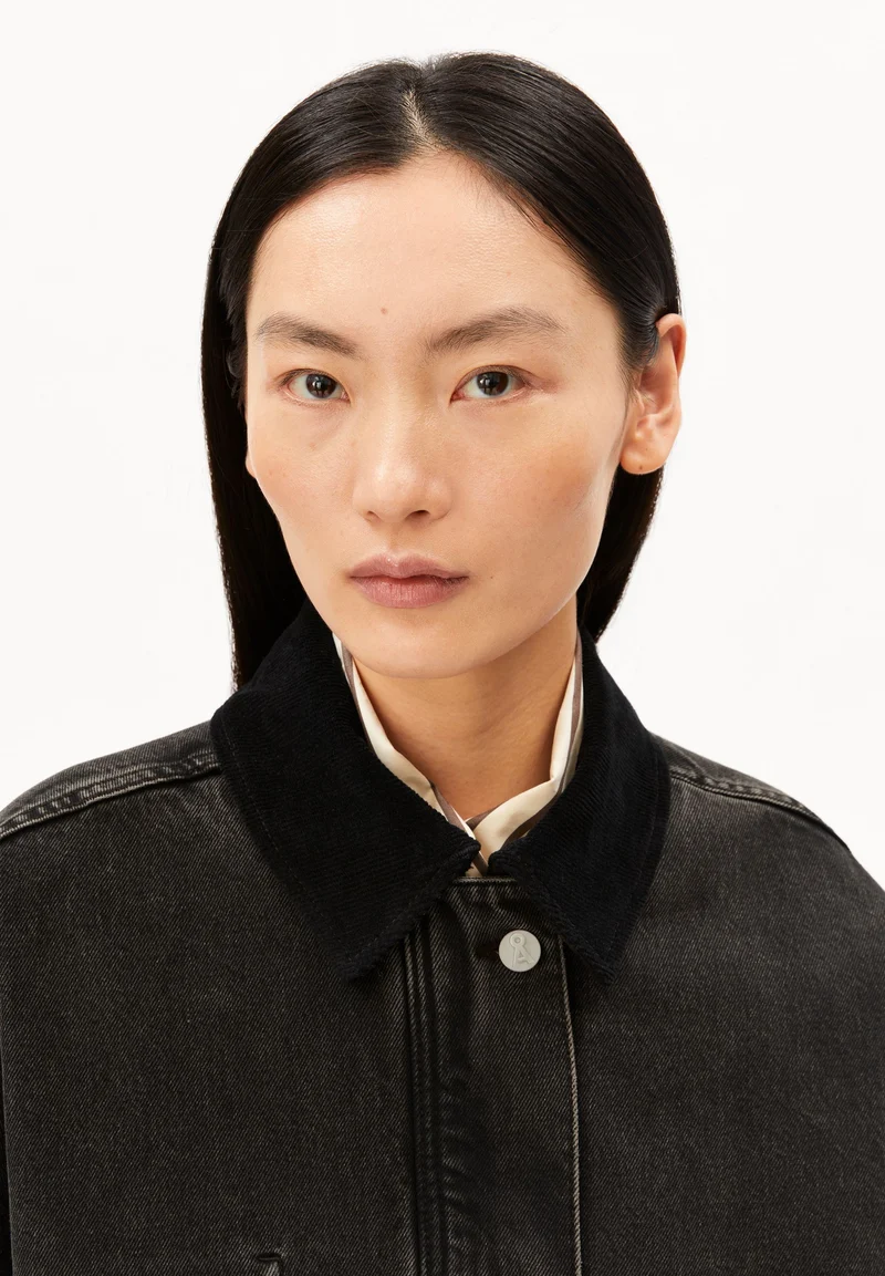 JEANSJACKE CORDKRAGEN | nutmeg