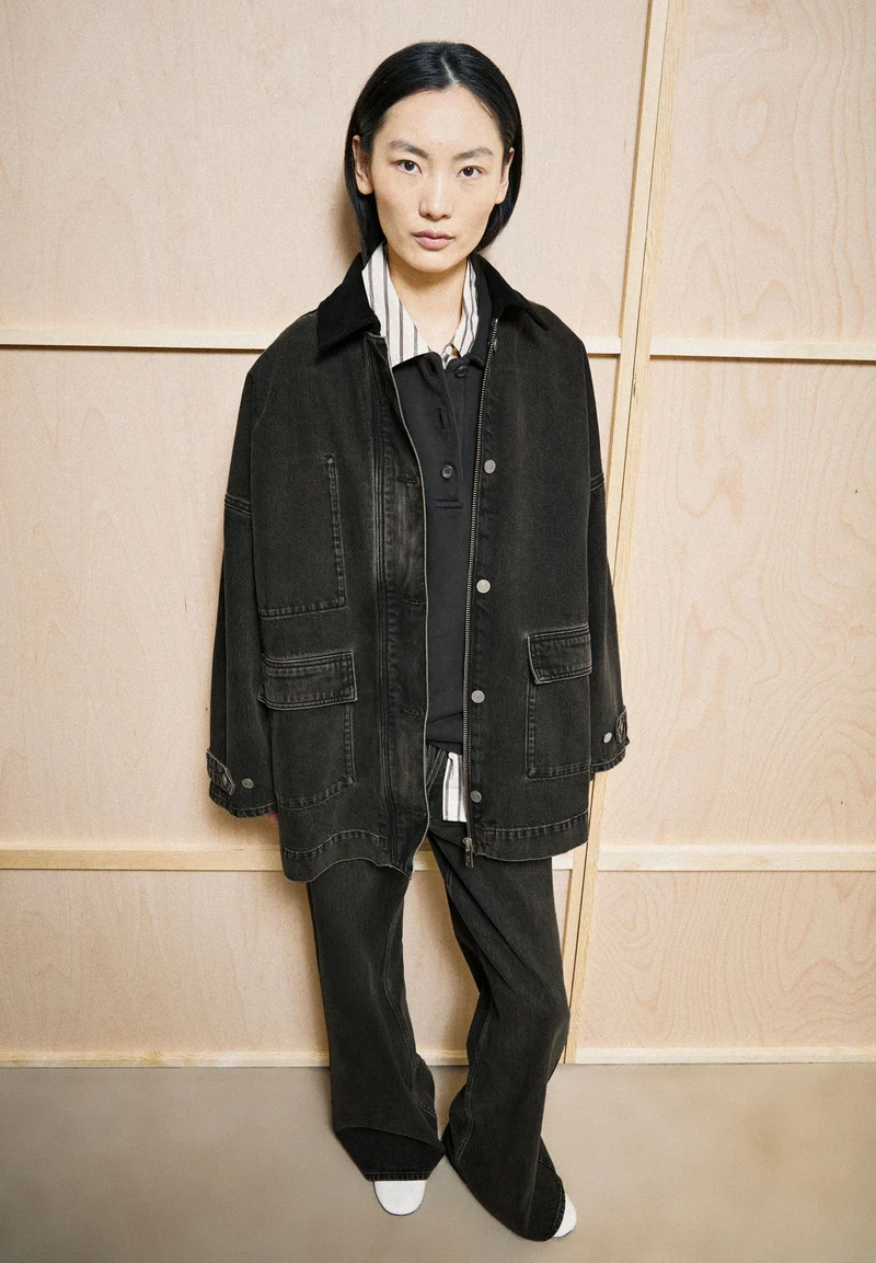 JEANSJACKE CORDKRAGEN | nutmeg