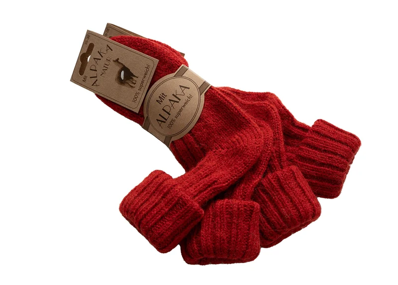 2 Paar Bunte Alpaka Socken "Color"