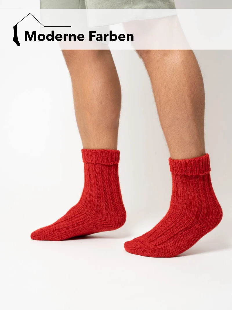 2 Paar Bunte Alpaka Socken "Color"