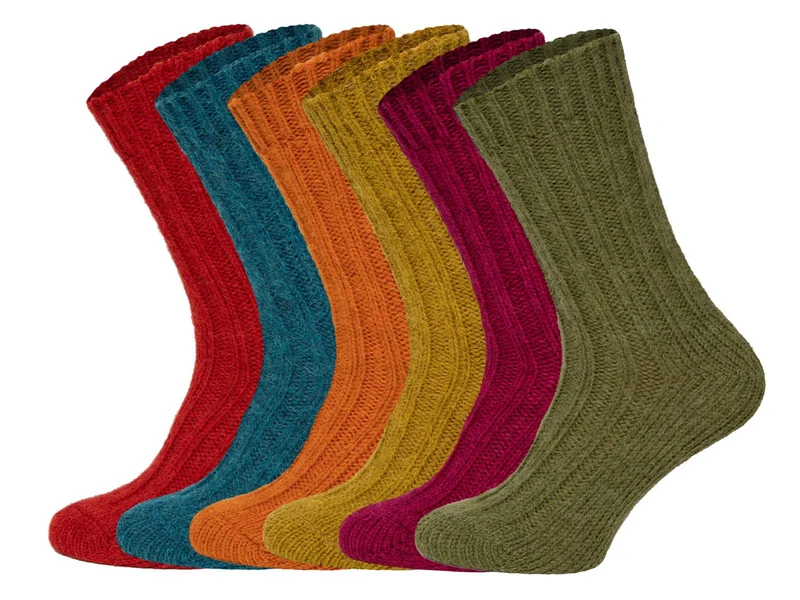 2 Paar Bunte Alpaka Socken "Color"