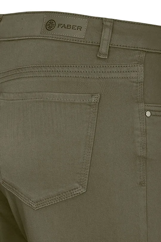 7/8-Stretchhose 5-Pocket Skinny Farbe Khaki