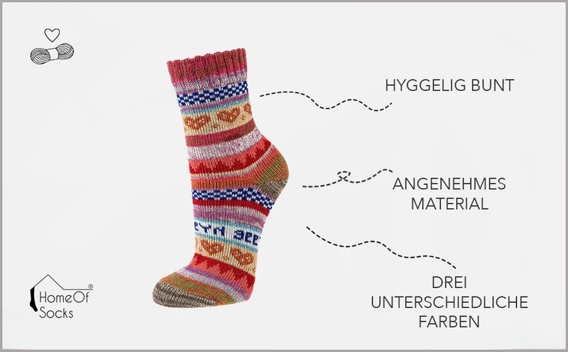 3 Paar Bunte Baumwollsocken s Design