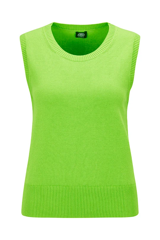 Feinstrick Top 100% Baumwolle in Lime