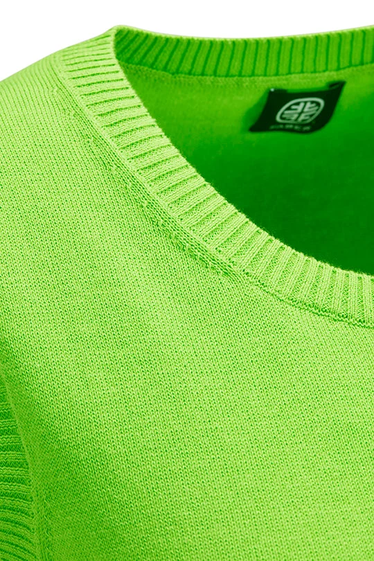 Feinstrick Top 100% Baumwolle in Lime
