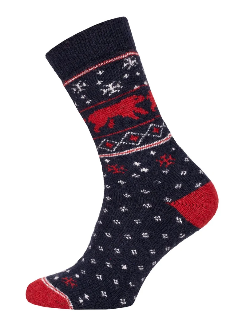 Ein Paar 45% Wollsocken Buntes s Design