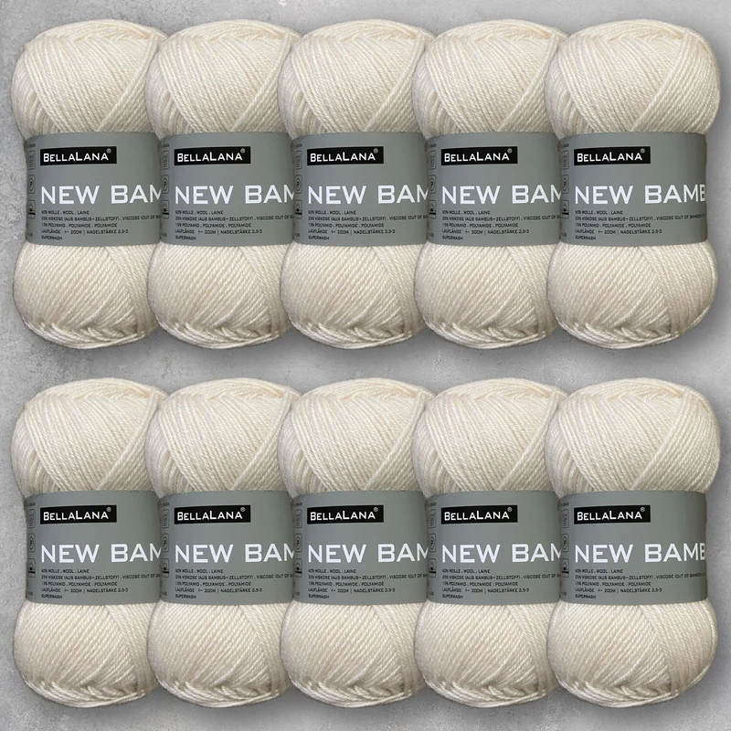 Bambuswolle-Paket NEW BAMBOO 10x 50gr. (zum Vorteilspreis)