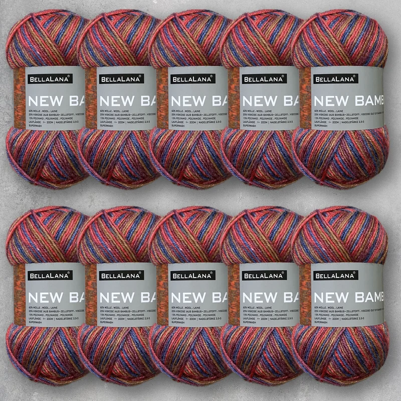 Bambuswolle-Paket NEW BAMBOO 10x 50gr. (zum Vorteilspreis)
