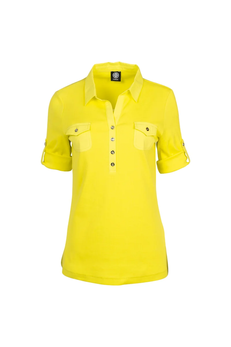 Poloshirt in weicher Baumwollqualität in citrus