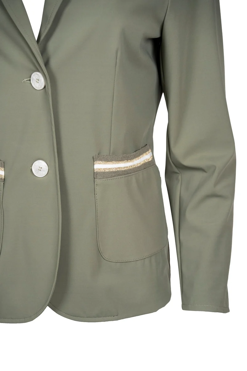 Einreihiger Blazer mit Strickbündchen