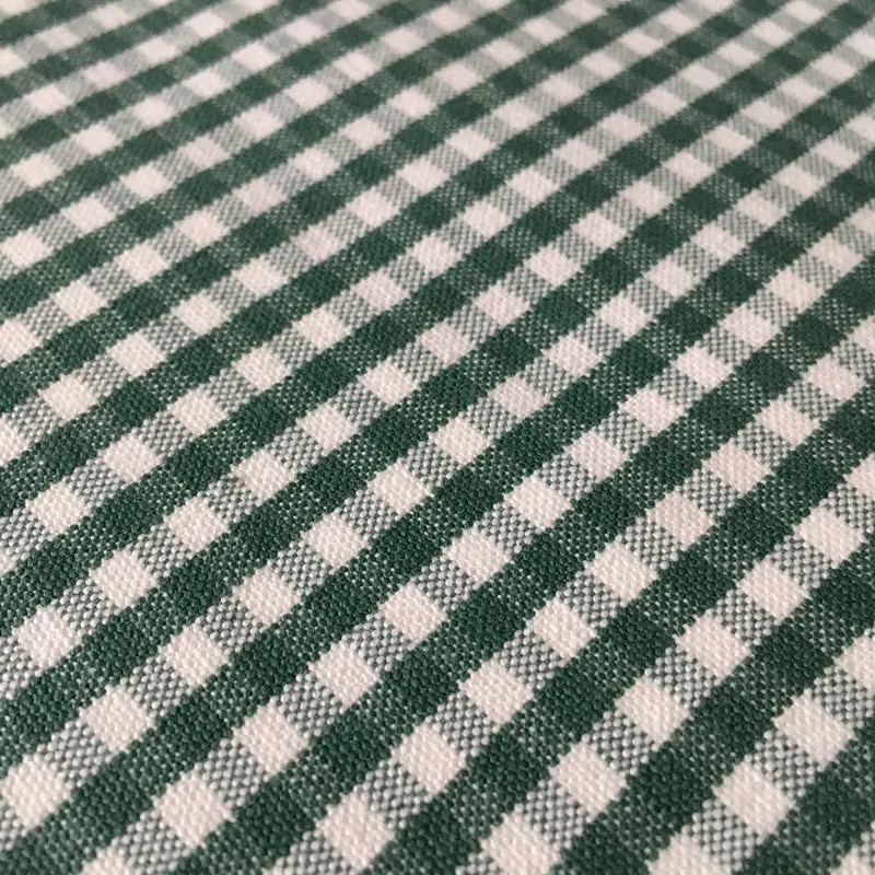 Cotton Check - racing green