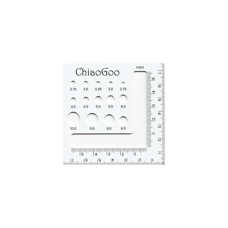 chiaogoo Nadeln und Maschenprobe 3''