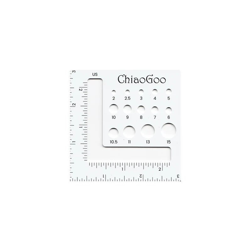 chiaogoo Nadeln und Maschenprobe 3''
