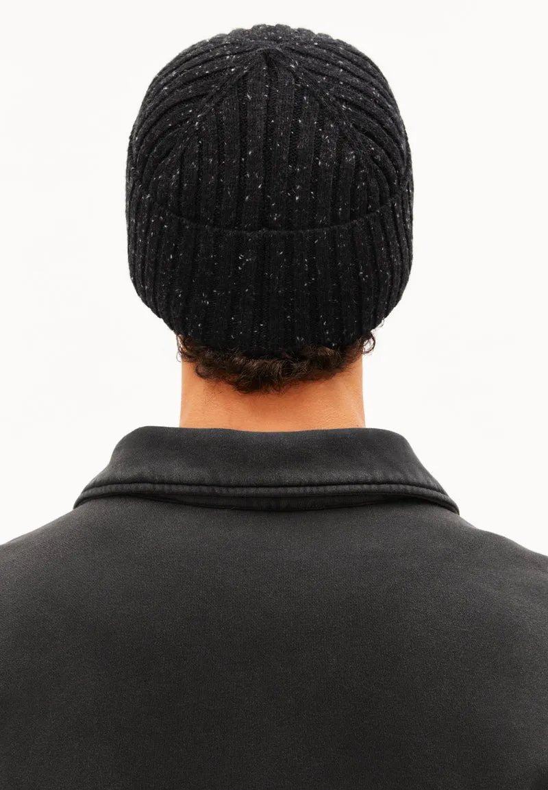 TWEED-STRICKMÜTZE | black tweed