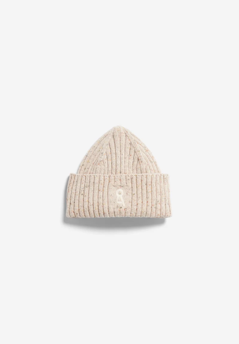 TWEED-STRICKMÜTZE | sandstone tweed