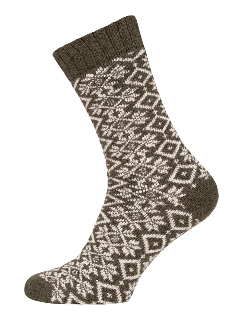 Ein Paar 45% Wollsocken Buntes s Design