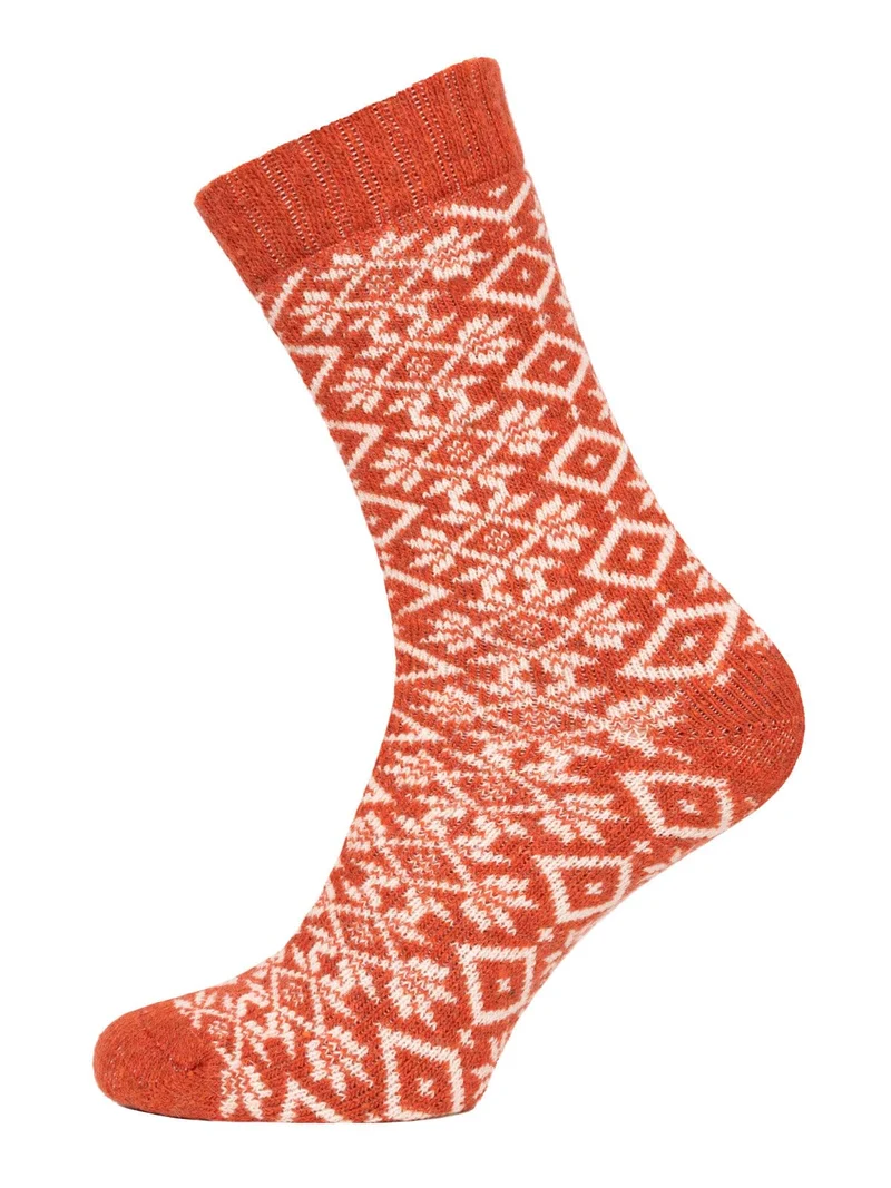 Ein Paar 45% Wollsocken Buntes s Design