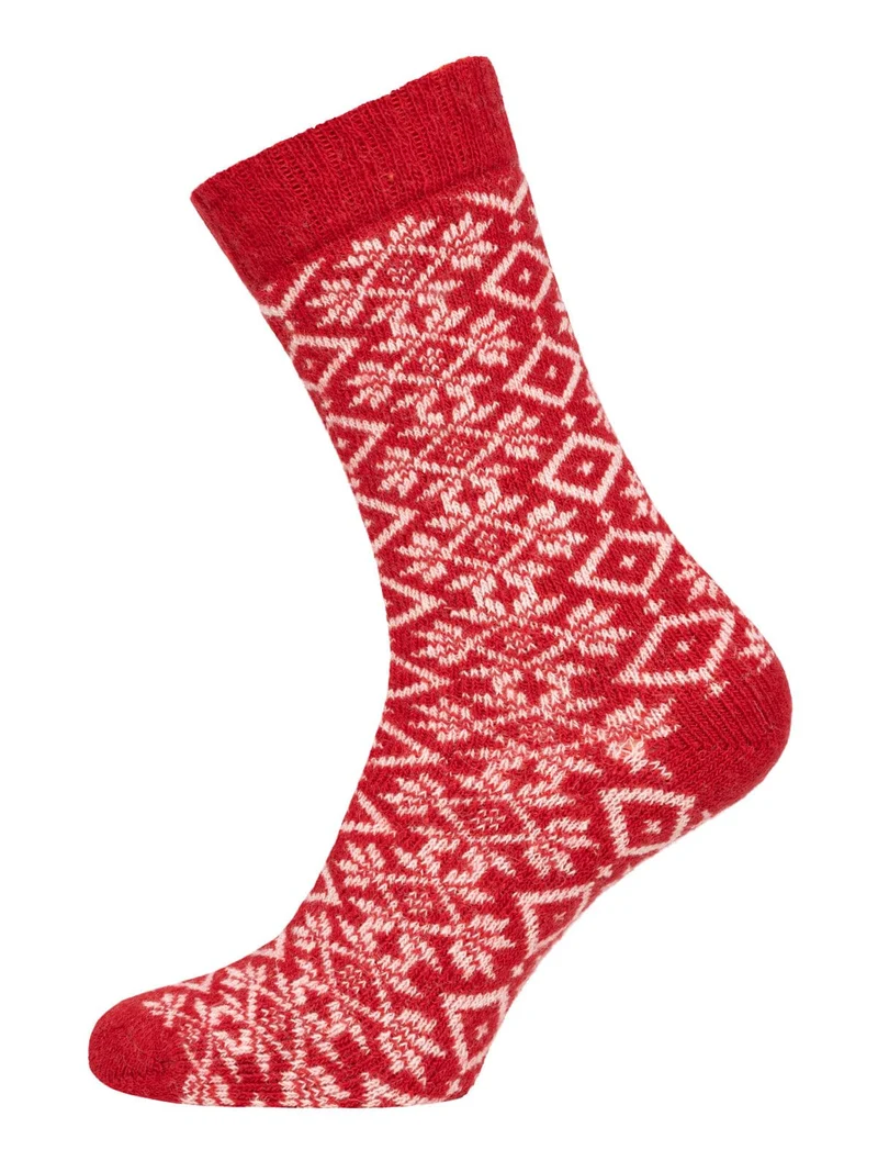 Ein Paar 45% Wollsocken Buntes s Design