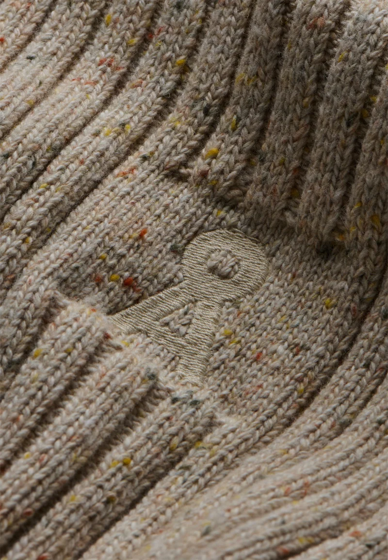 TWEED-STRICKSCHAL | sandstone tweed