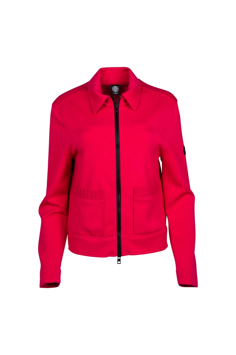 Moderne Zipjacke in Jersey