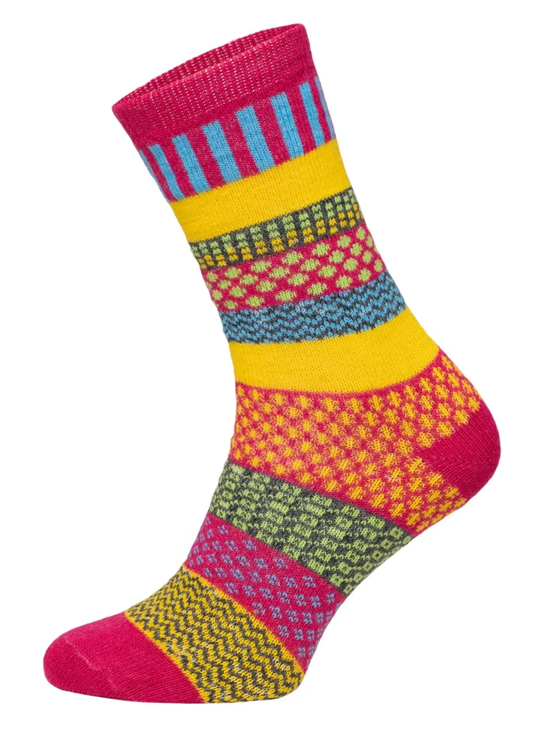 2 Paar 45% Wollsocken Bunt s Design 2 Paar