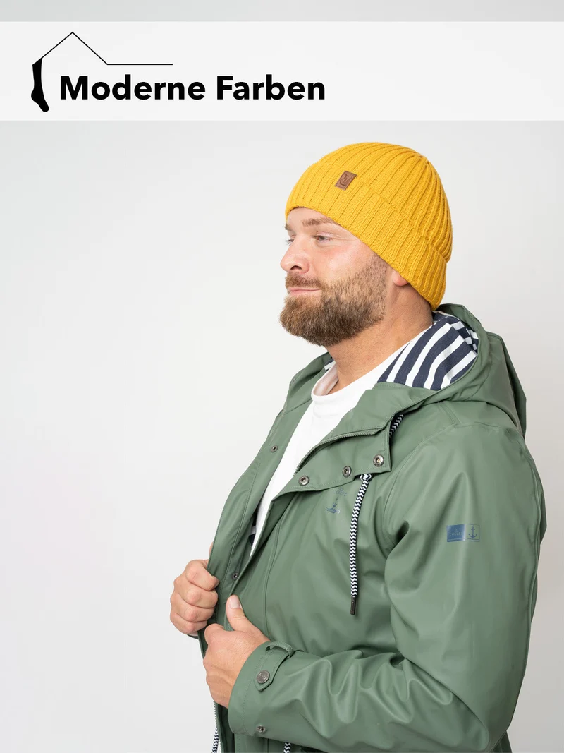 Mütze mit Umschlag Beanie aus Baumwolle