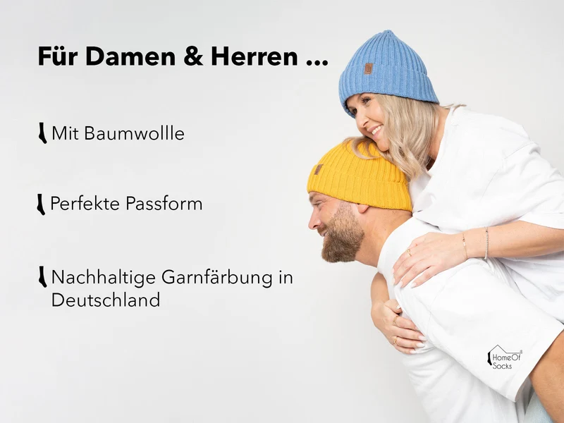 Mütze mit Umschlag Beanie aus Baumwolle