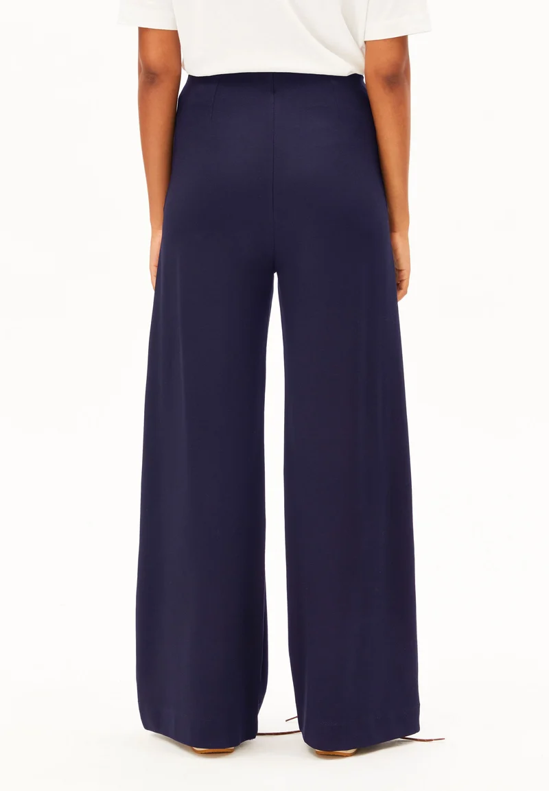 BASIC WIDE LEG JERSEYHOSE | tinted navy