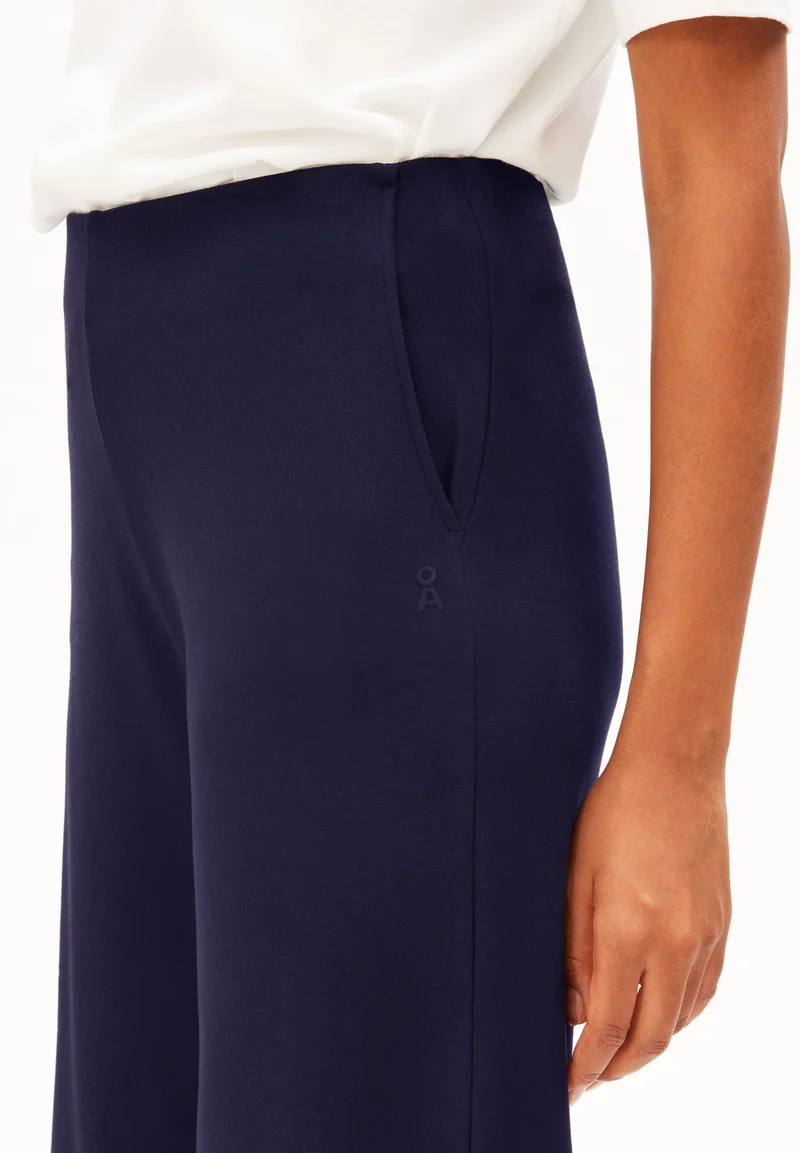 BASIC WIDE LEG JERSEYHOSE | tinted navy