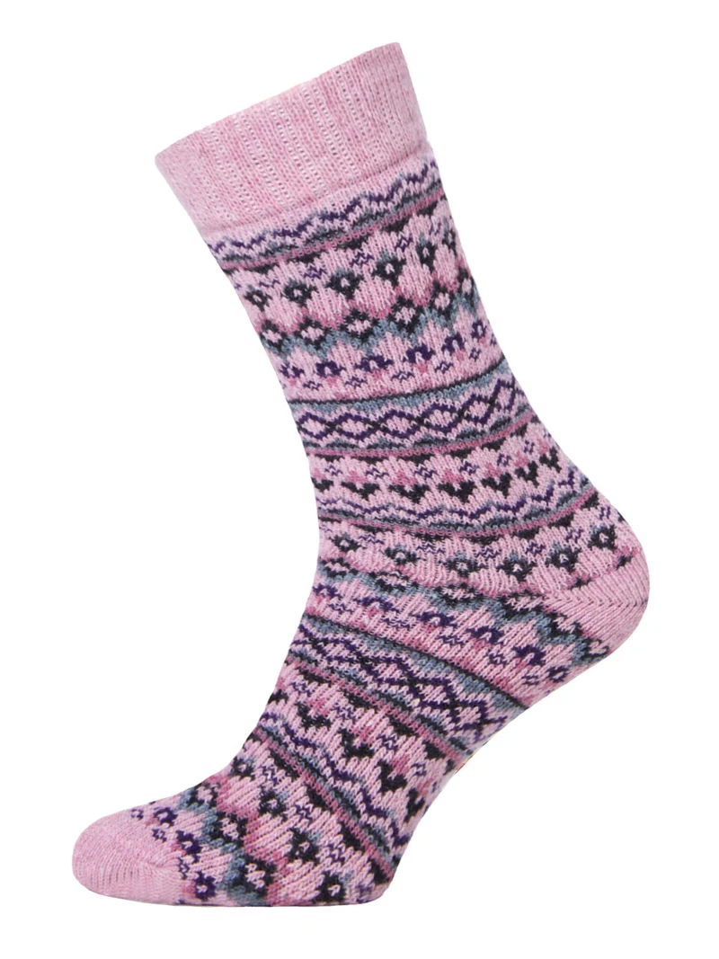 Ein Paar 45% Wollsocken Buntes s Design