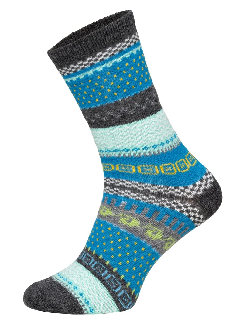 2 Paar 45% Wollsocken Bunt s Design 2 Paar