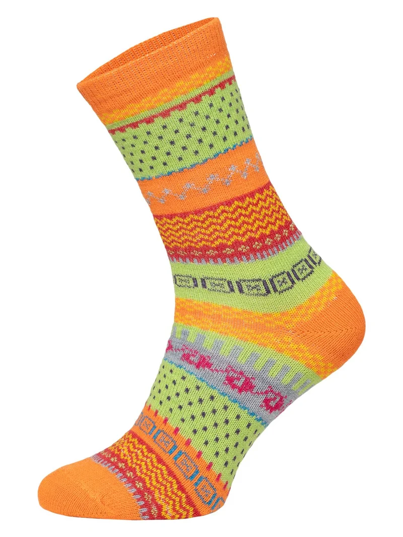 2 Paar 45% Wollsocken Bunt s Design 2 Paar