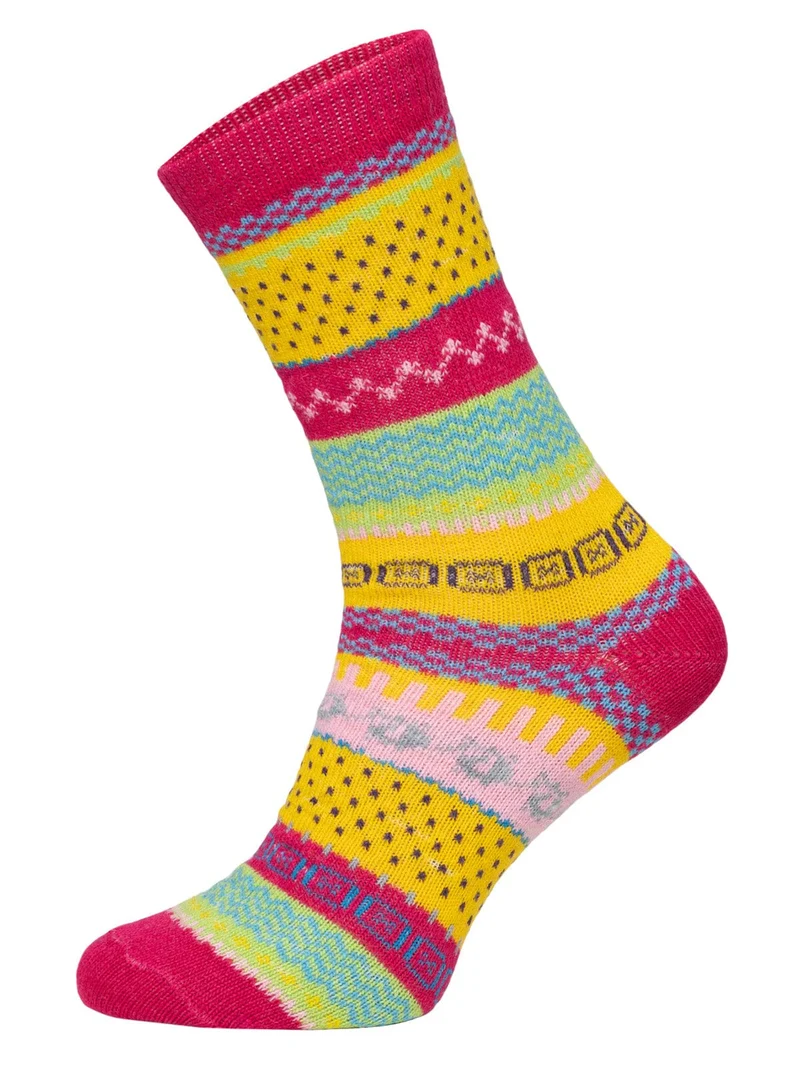 2 Paar 45% Wollsocken Bunt s Design 2 Paar