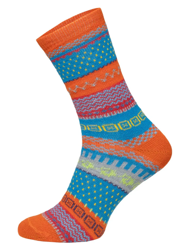 2 Paar 45% Wollsocken Bunt s Design 2 Paar