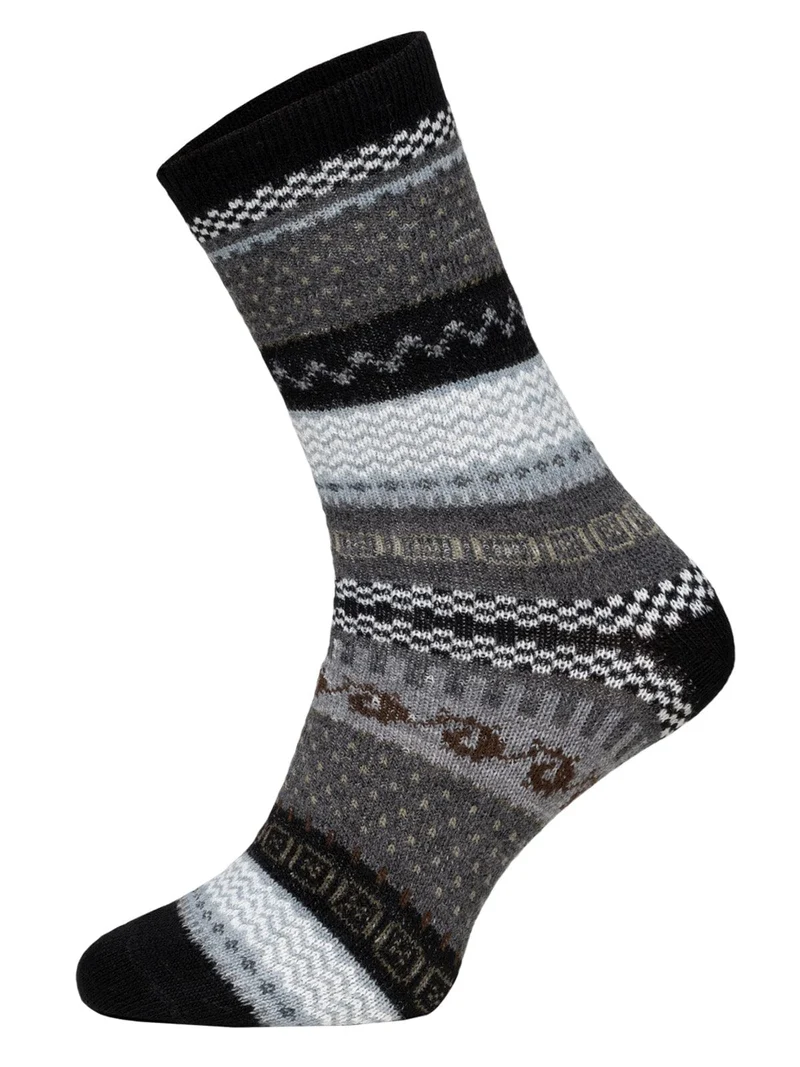 2 Paar 45% Wollsocken Bunt s Design 2 Paar