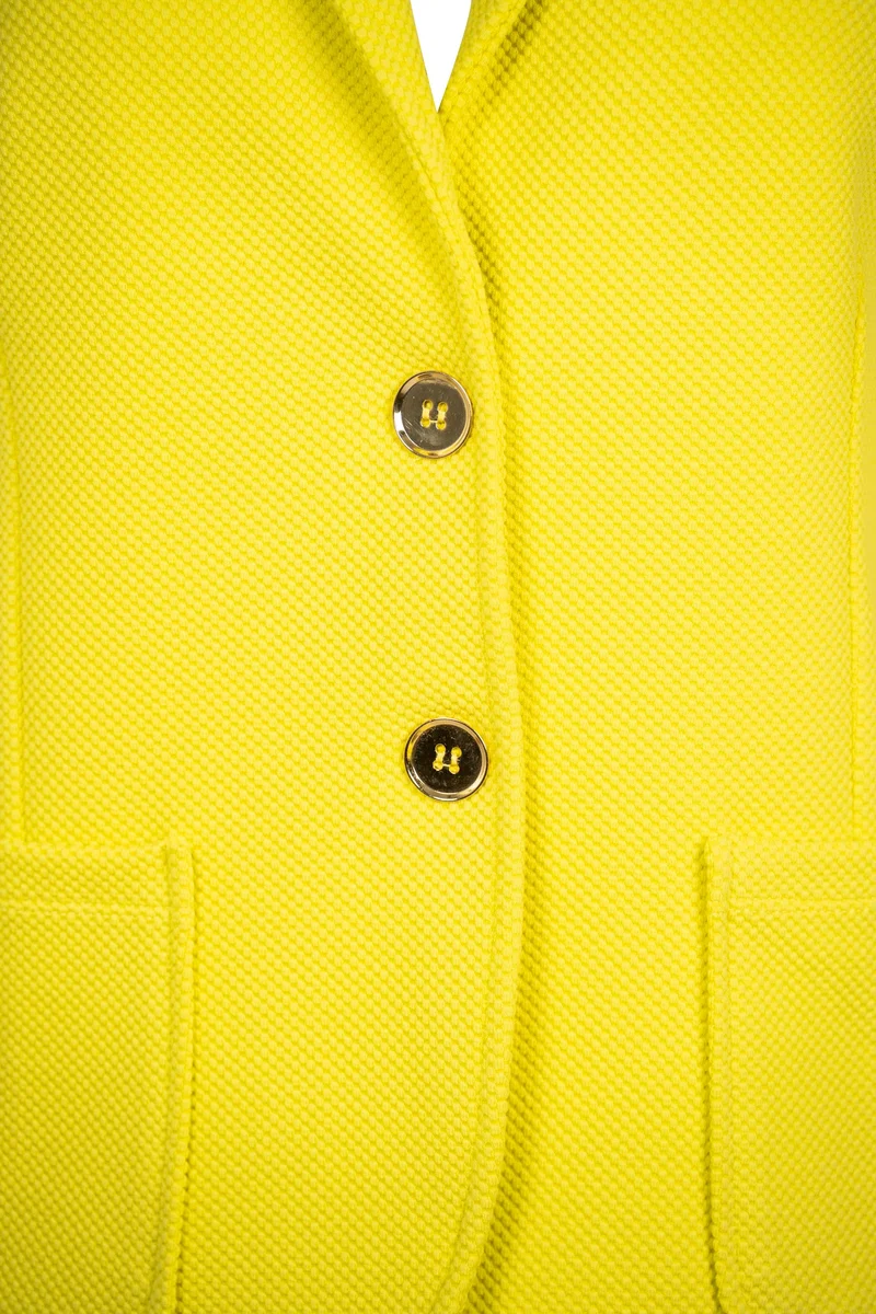 Taillierter Blazer in sportiver Jersey-Struktur in Citrus