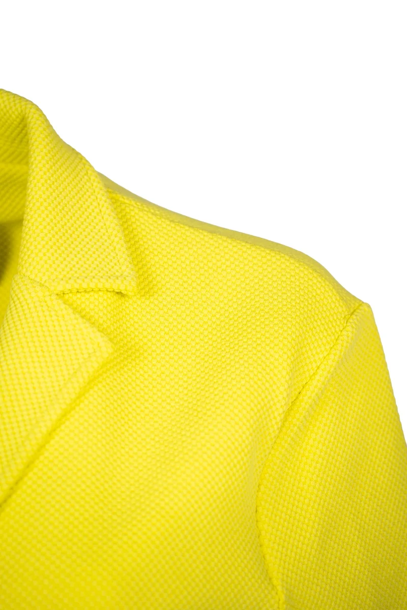 Taillierter Blazer in sportiver Jersey-Struktur in Citrus